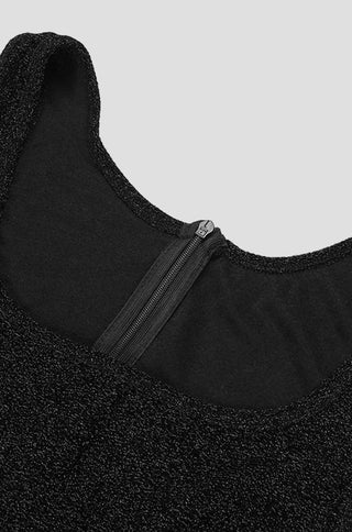 Midnight Bloom Glitter Mermaid Gown