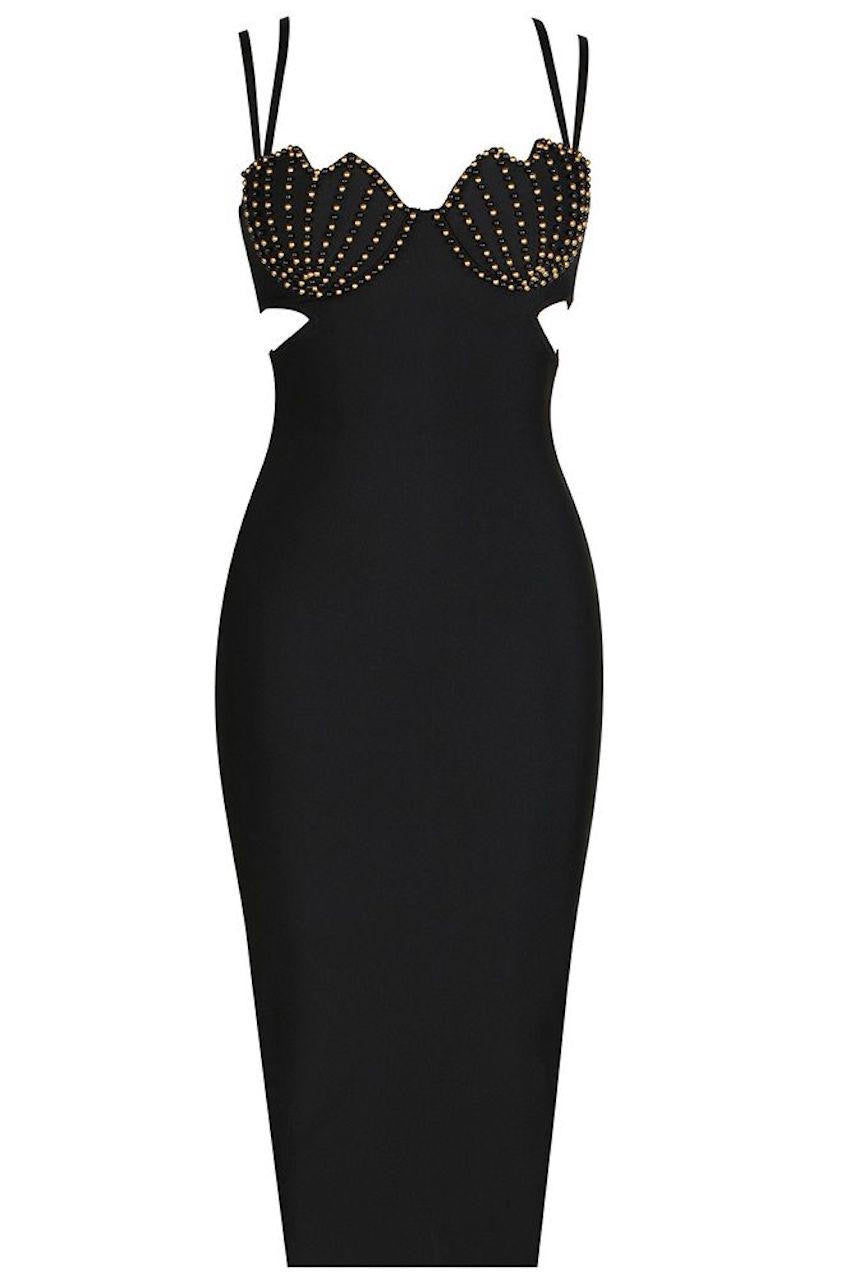 Tamara Beaded Bandage Midi Dress shopUNIQUES.com Tamara Beaded Bandage Midi Dress shopUNIQUES.com