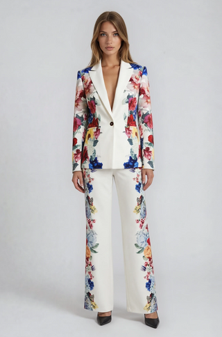 Valeria Floral Print Pantsuit Set